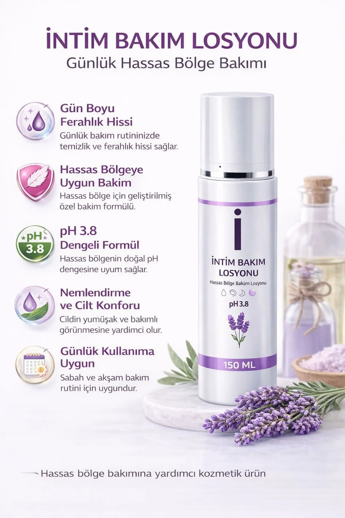 Intim Genital Bölge Koku Gidermeye Yardımcı Losyon + Genital Beya