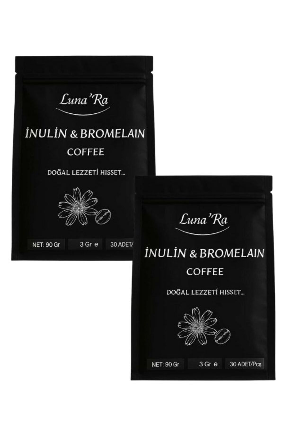 Lunara Desing İnülin Ve Bromelain Coffee 2 Adet- 30 Şase Detox Kahve