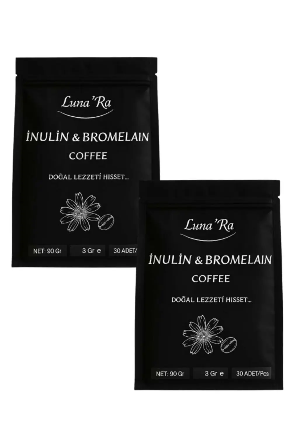 Lunara Desing İnülin Ve Bromelain Coffee 2 Adet- 30 Şase Detox Kahve