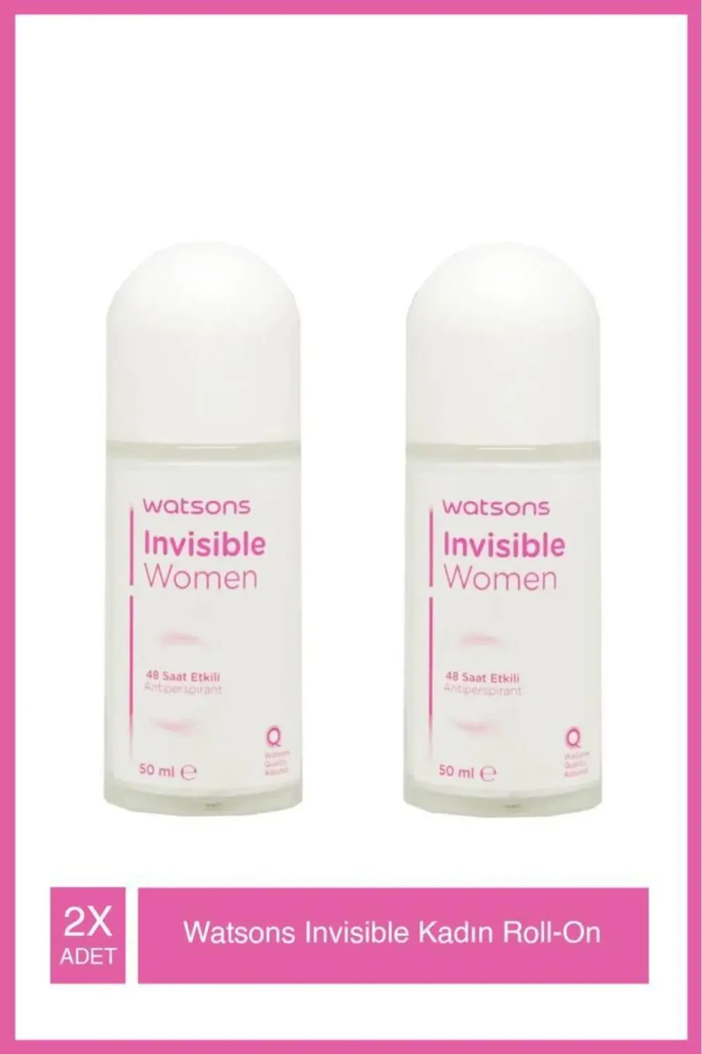 Invisible 48 Saat Etkili Kadın Roll-On 50 Ml X2 Adet