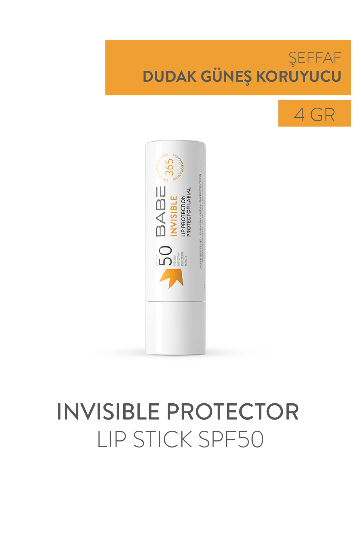 Invisible Protector Lip Stick SPF50+ 4Gr - Besleyici Dudak Güneş Stick