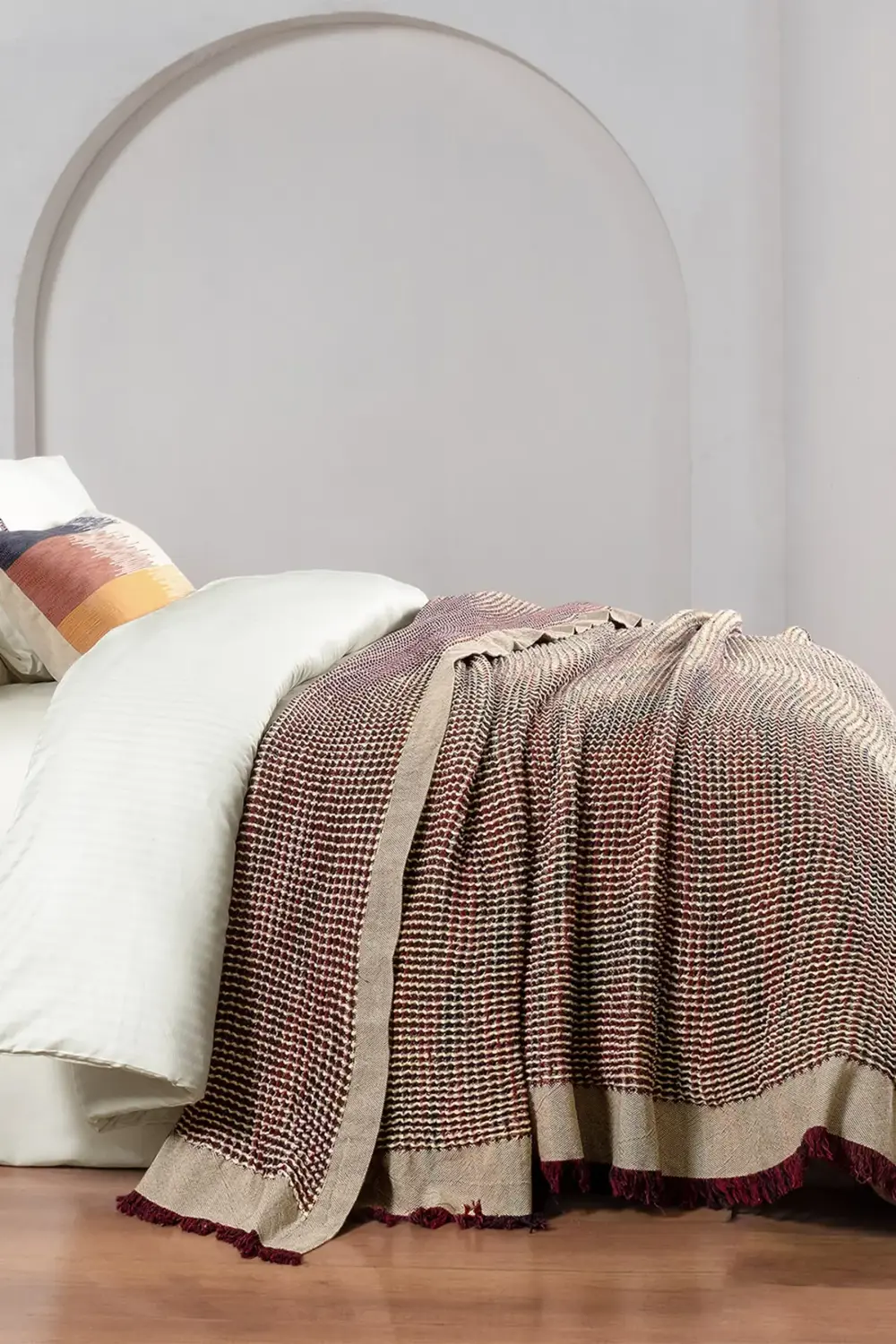 Sarev İona Çift Kişilik %100 Pamuk Nevresim Takımı Ve Yatak Örtüsü Seti