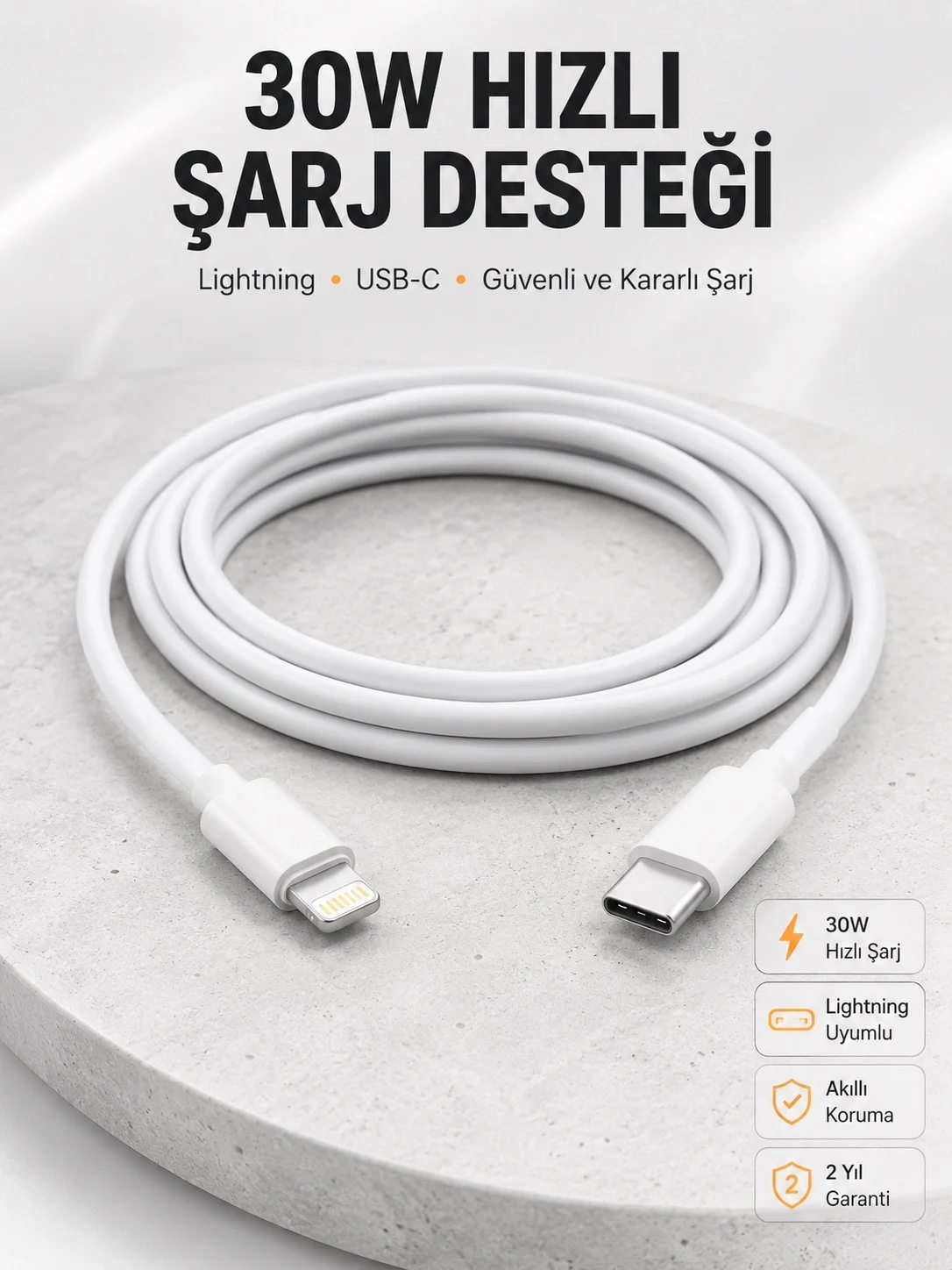 IOS Tüm Serilerle Uyumlu 30W Hızlı Şarj Aleti 11 12 13 14/Pro Max Mini Plus