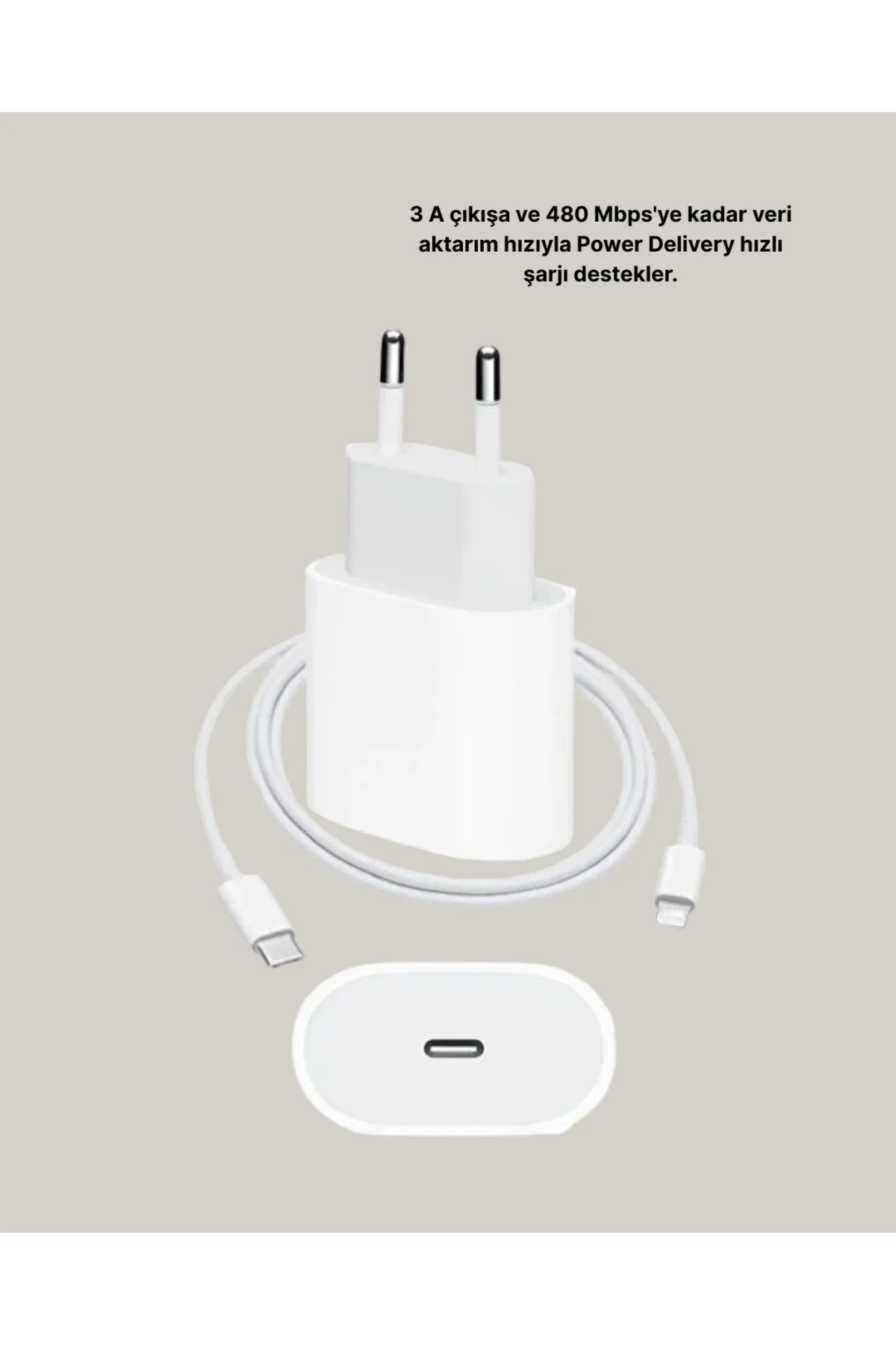 iOS Uyumlu 20W USB-C Hızlı Şarj Cihazı Telefon ve Tablet İçin