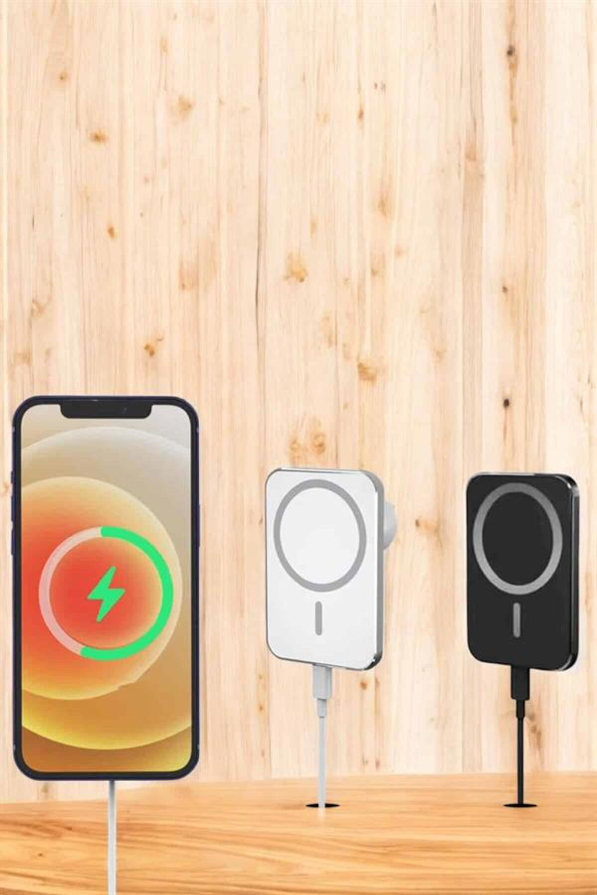 İOS Uyumlu Manyetik Tasarım Magsafe İphone 12/13/14/15 Uyumlu Pow