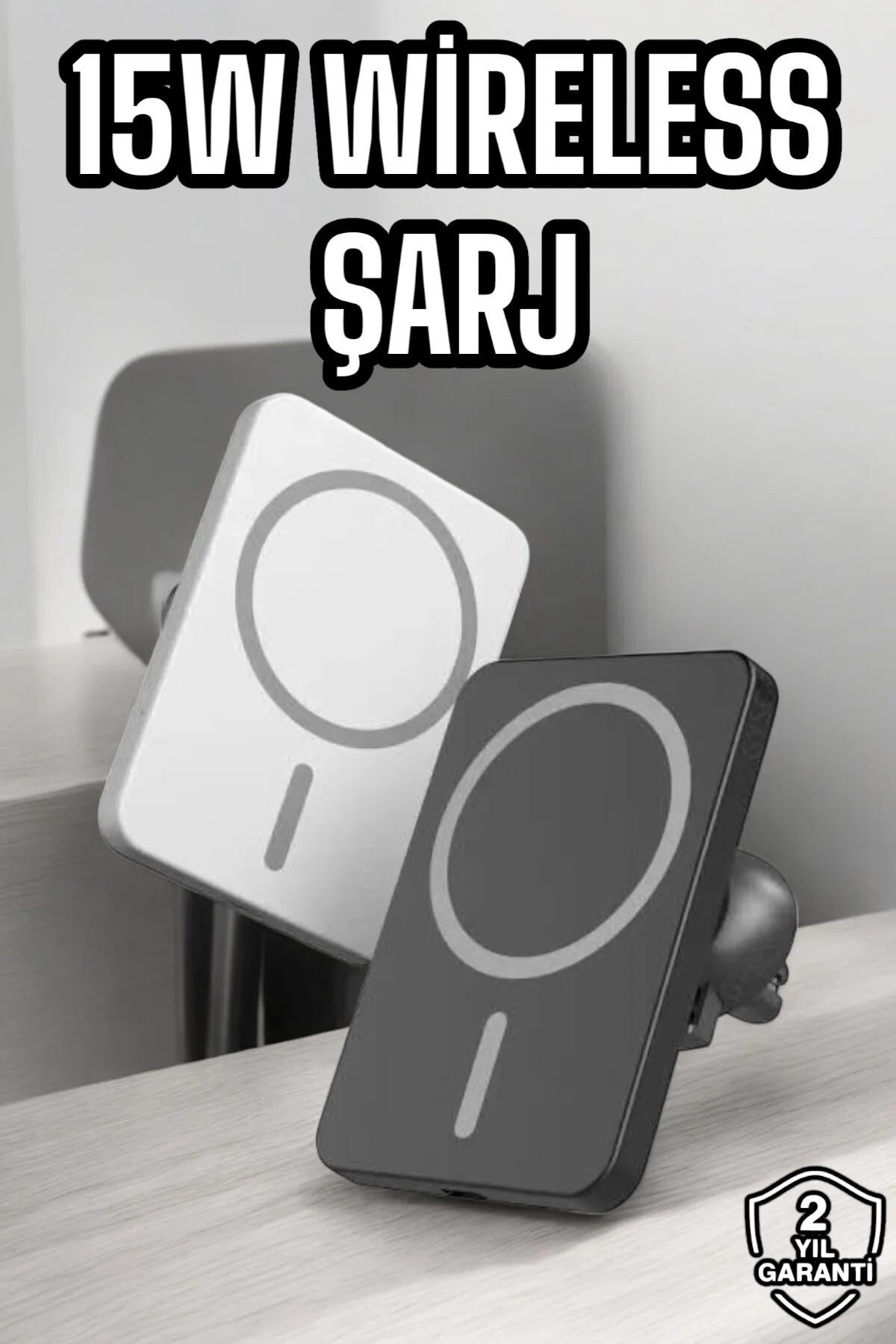 İOS Uyumlu Manyetik Tasarım Magsafe İphone 12/13/14/15 araç şarjı