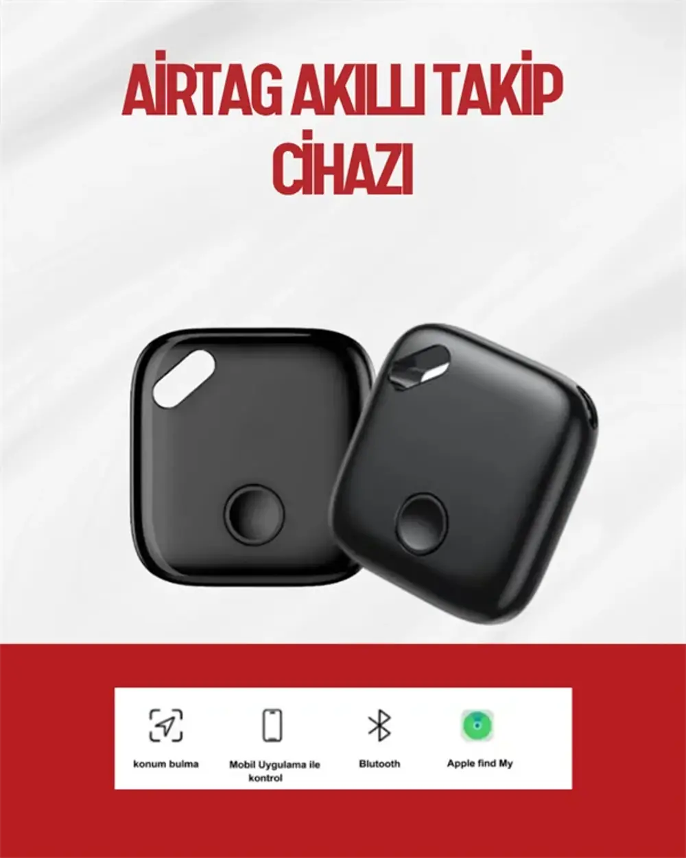 iOS Uyumlu Smart Tag | Uzun Pil Ömrü | Bul Uygulaması ile Entegre