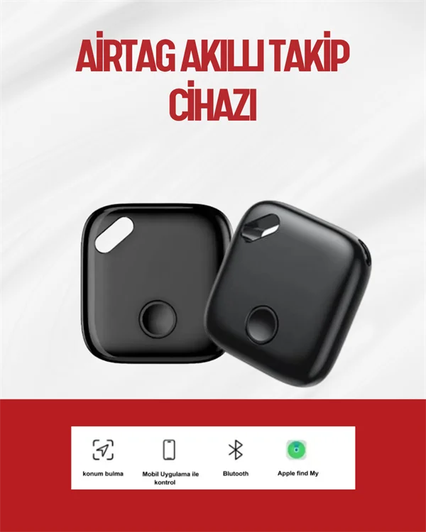 iOS Uyumlu Smart Tag | Uzun Pil Ömrü | Bul Uygulaması ile Entegre Akıllı Takip Cihazı iOS Uyumlu Smart Tag | Uzun Pil Ömrü | Bul Uygulaması ile Entegre Akıllı Takip Cihazı
