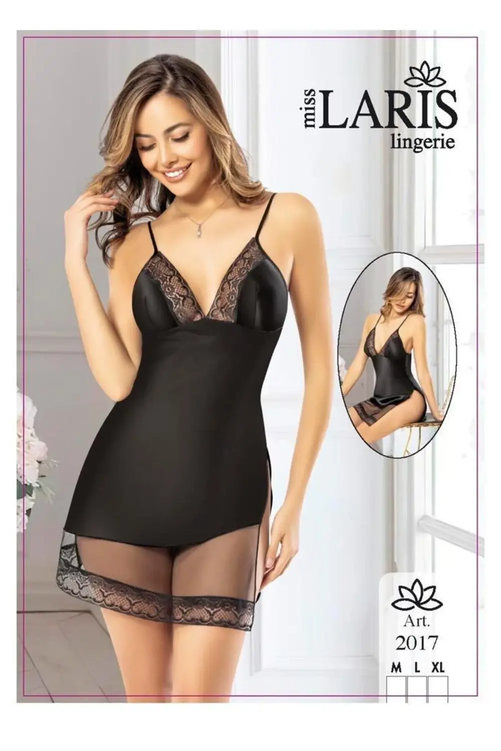 İP ASKILI SATEN GECELİK 2017