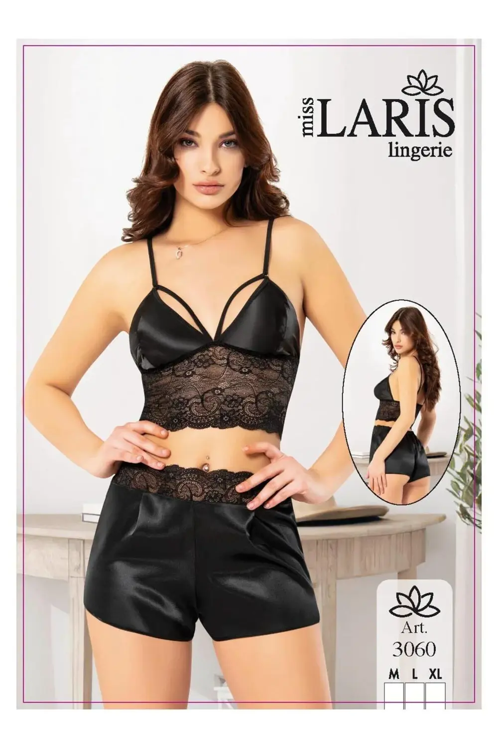 İP ASKILI SATEN ŞORT TAKIM