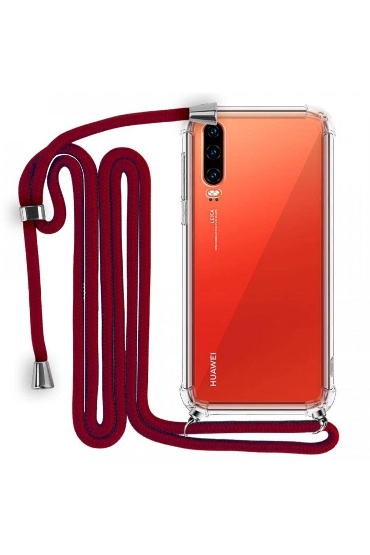 Piyasasepeti İp Askili Tank Şeffaf Kilif Huawei P30