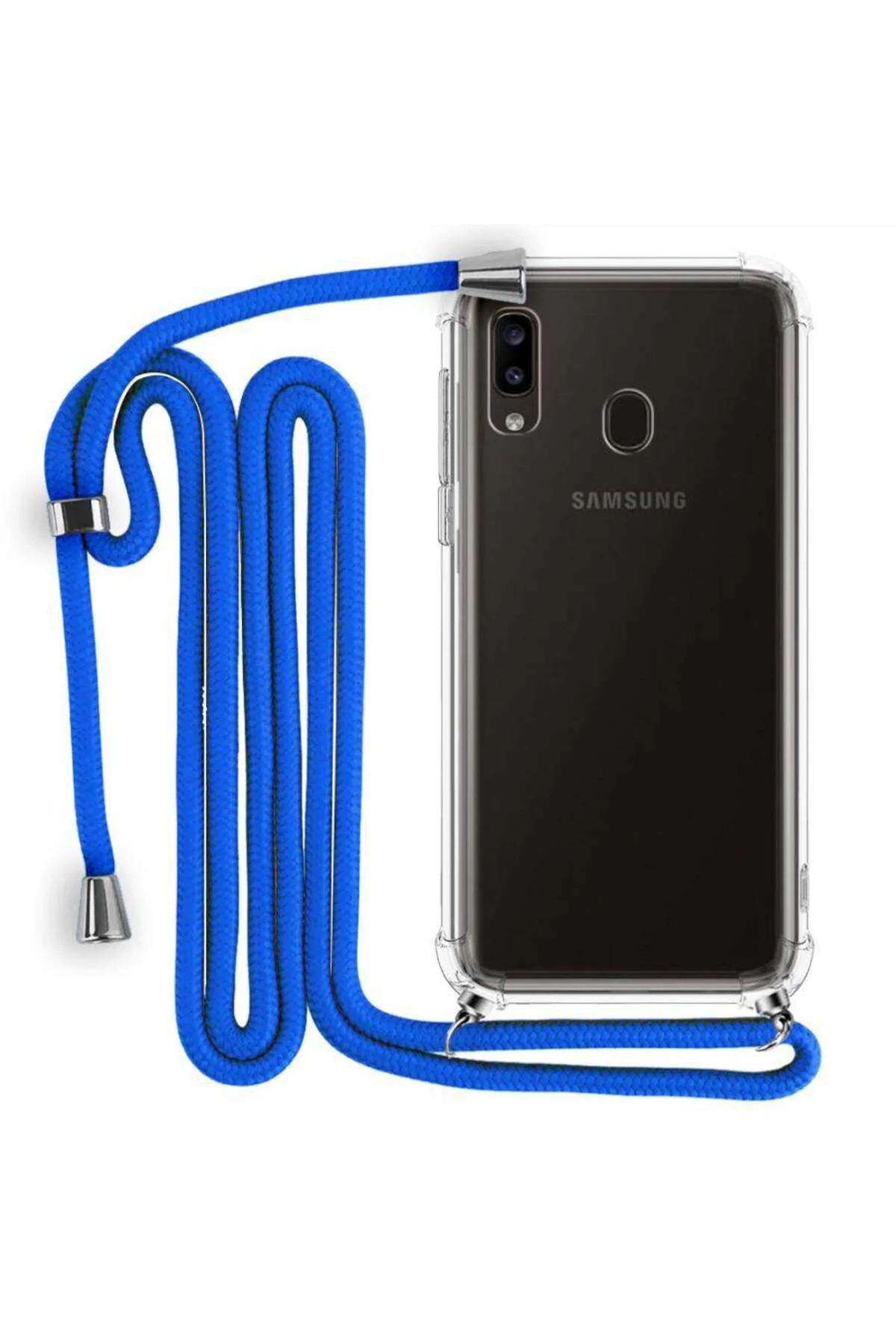 Boyun Askılı Şeffaf Tank Kılıf Samsung Galaxy A20 Boyun Askılı Şeffaf Tank Kılıf Samsung Galaxy A20