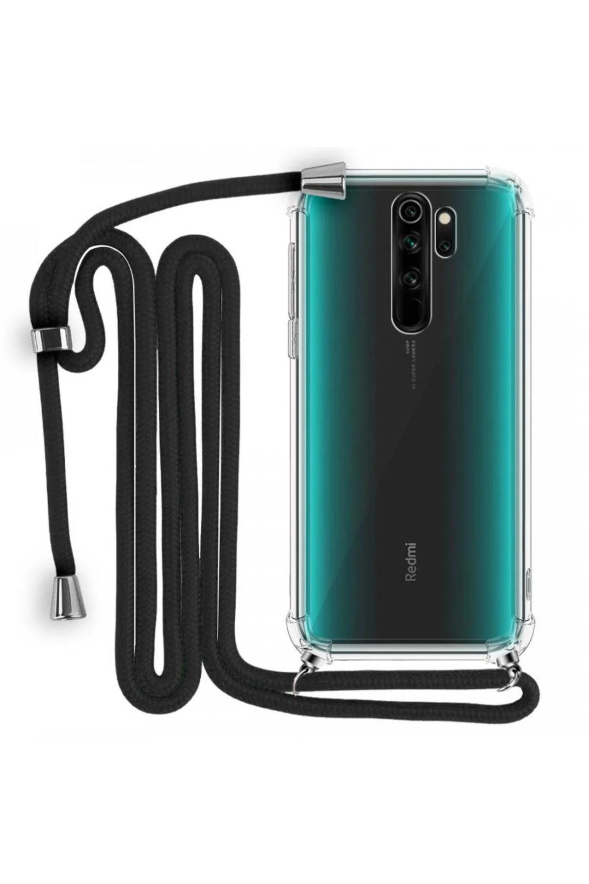 İp Askılı Tank Şeffaf Kılıf Xiaomi Redmi Note 8 Pro