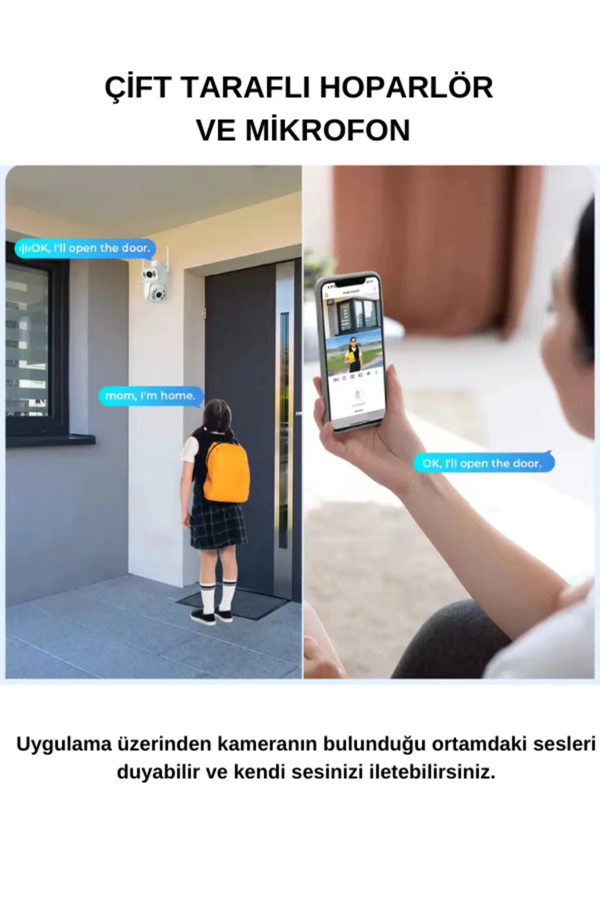 Ip Kamera 2+2 Mp 4mp 1080p Ultra Hd Hareketli Sensör Dış Ortam Ip