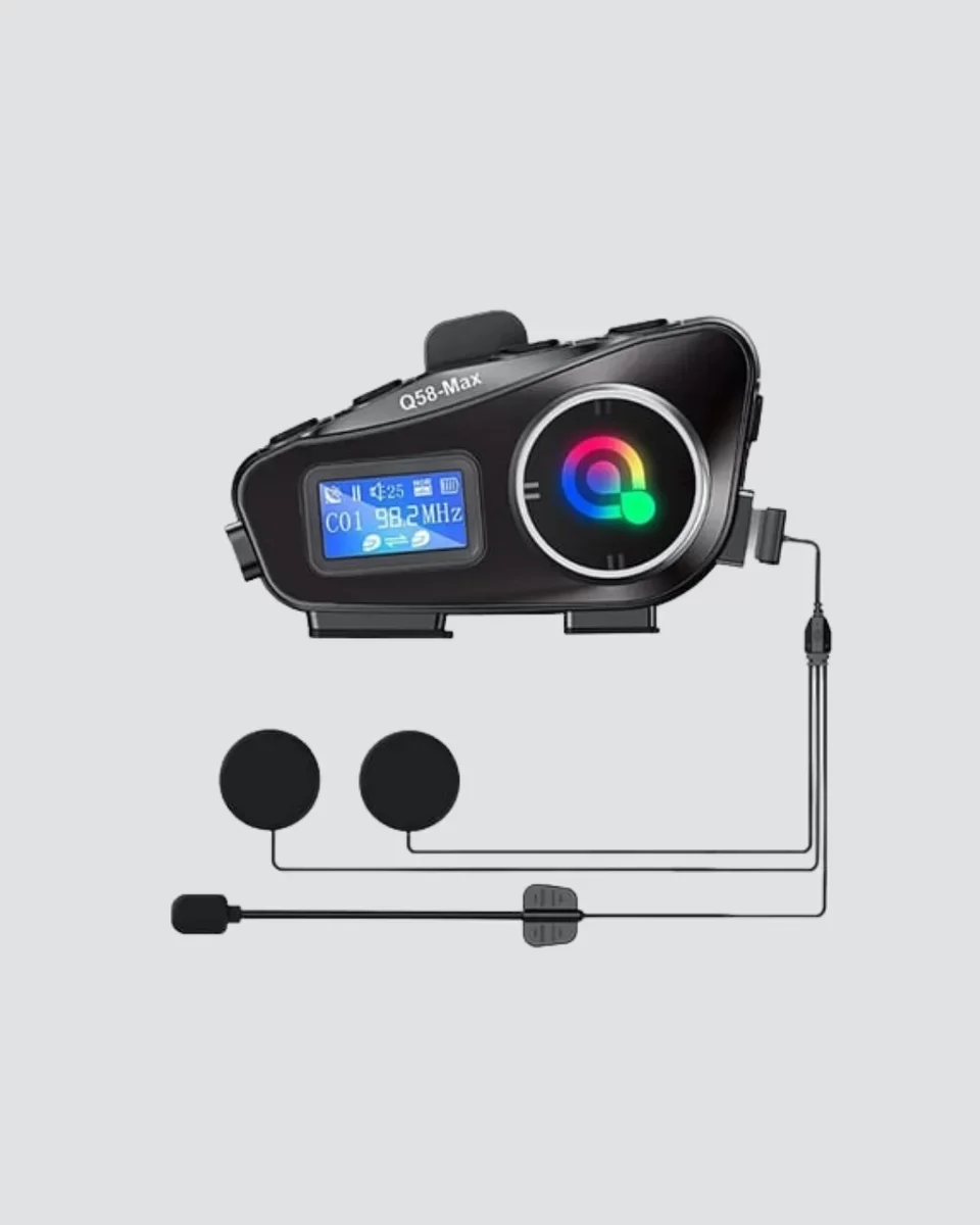 IP65 Suya Dayanıklı Kask Bluetooth Kulaklık - FM Radyo ve LCD Ekranlı Yüksek Performanslı Motosiklet Kulaklığı