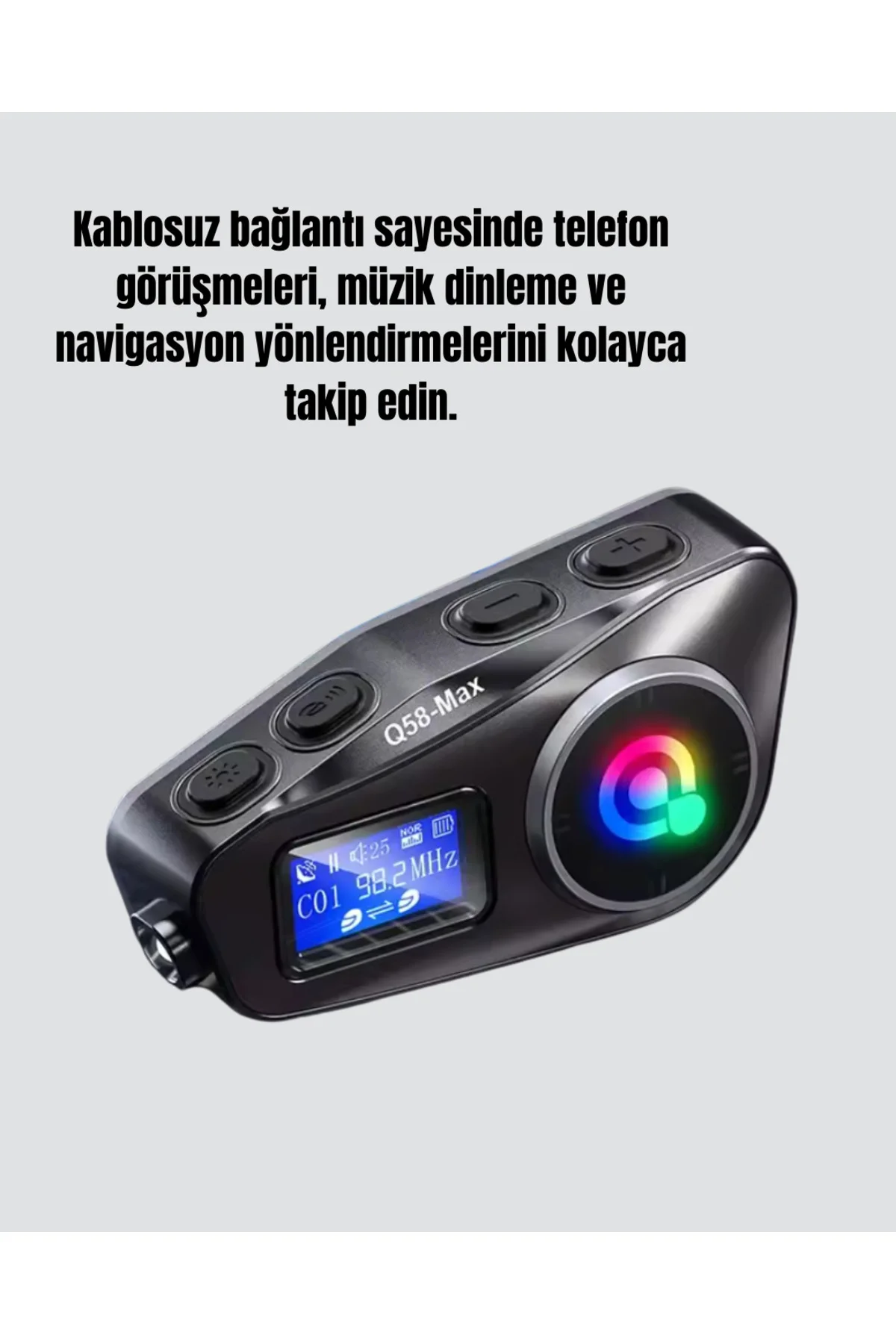 IP65 Suya Dayanıklı Kask Bluetooth Kulaklık LCD Ekranlı