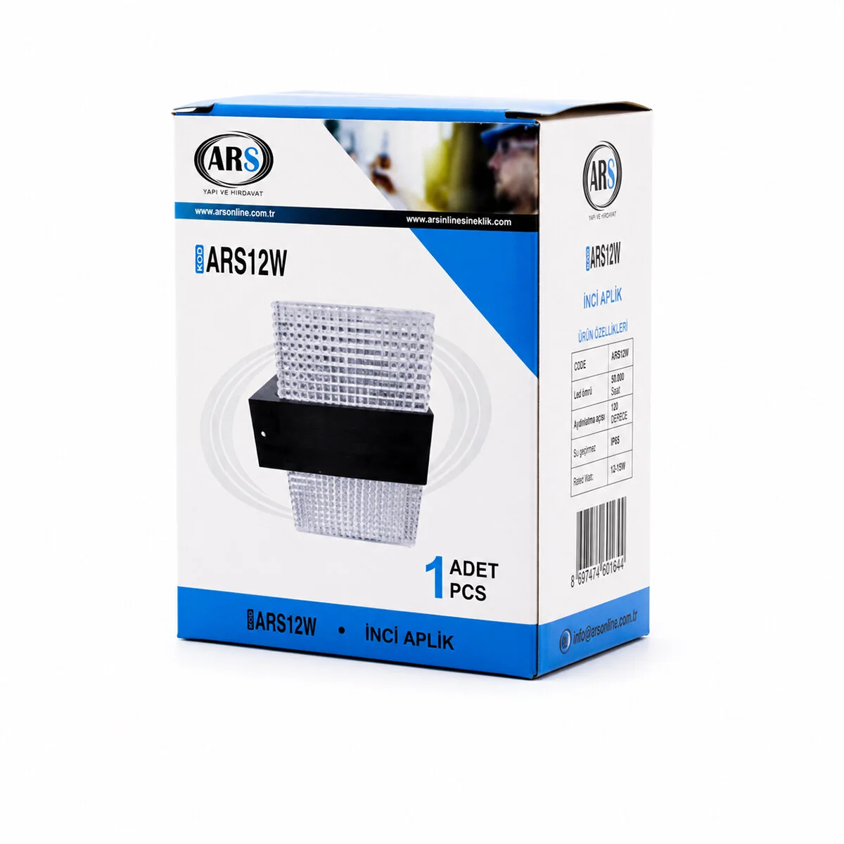 IP66 50.000 Saat Led Ömrü 10W İnci Led Aplik Duvar Lambası ARS-348956 Fiyatı, Yorumları ve Özellikleri