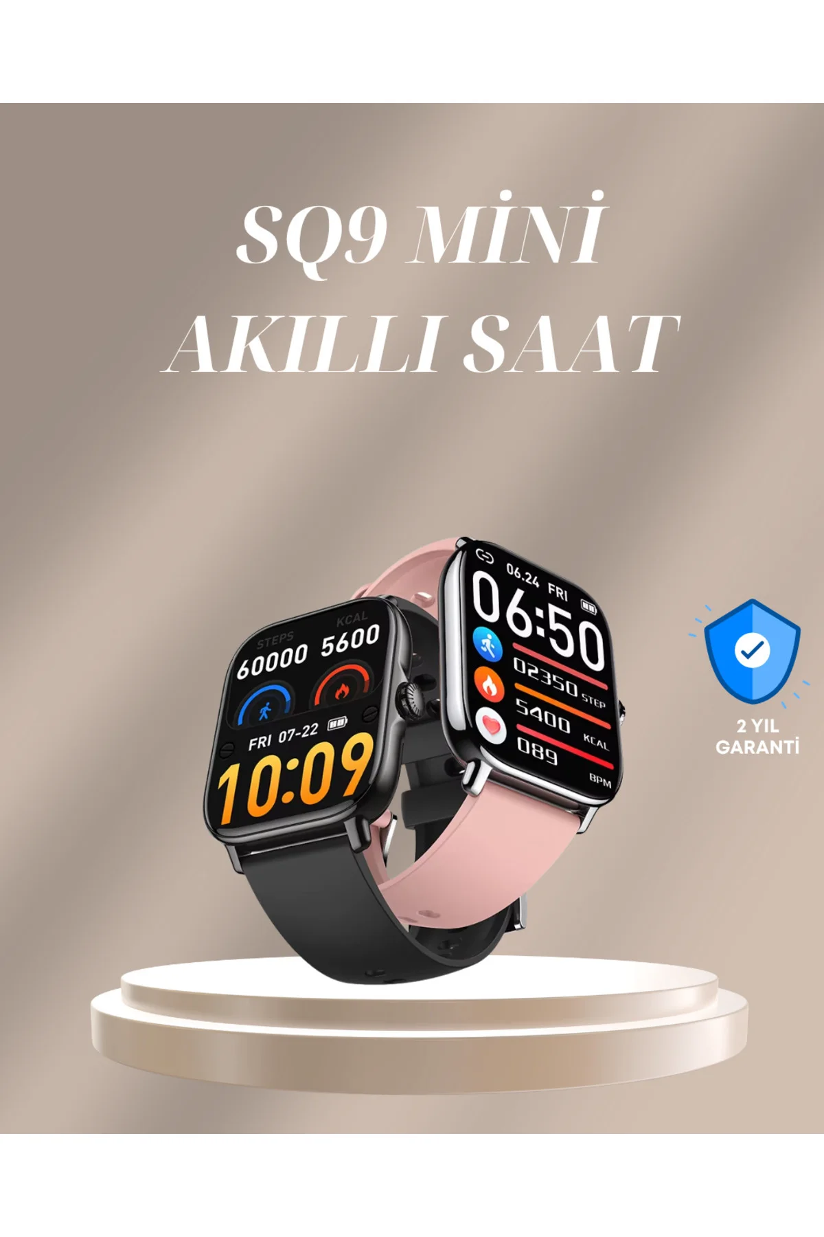 IP67 Suya Dayanıklı AMOLED Akıllı Saat Bildirim ve Sağlık Takip Özellikli
