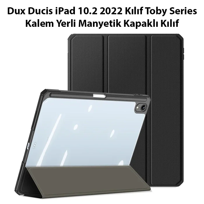 iPad 10.2" 2022 Kılıf Manyetik Uyandırma & Kalem Yerli Stand Manyetik Kapaklı