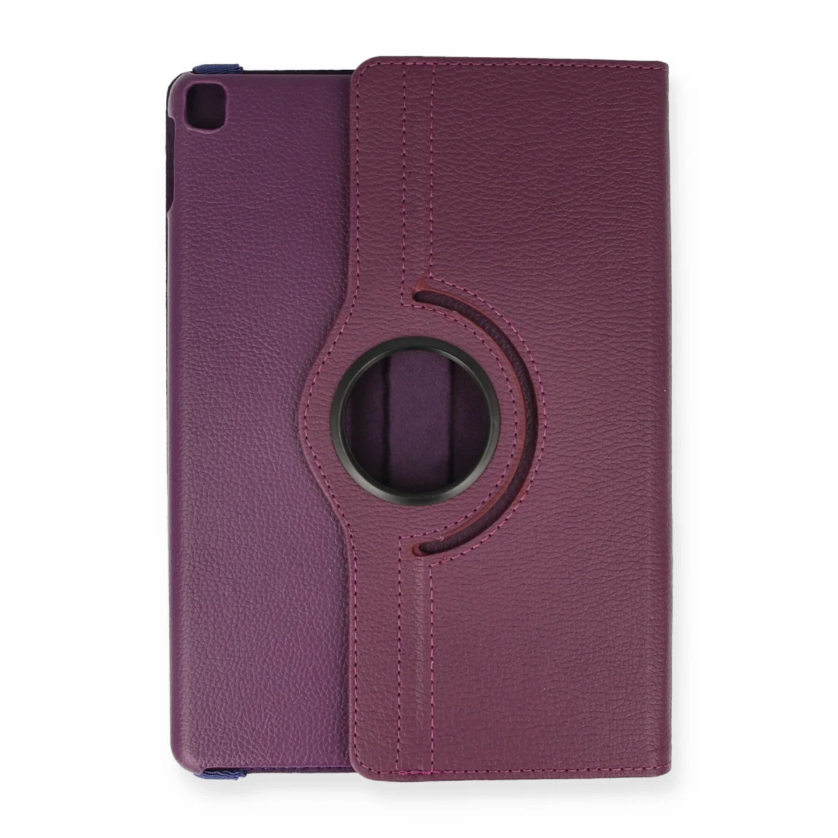 iPad 10.2 (7. Nesil) 360 Derece Leather Kılıf - Mürdüm
