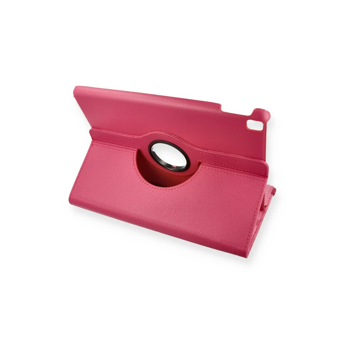 iPad 10.2 (7. Nesil) 360 Dönüşlü Tablet Deri Kılıf - Pembe