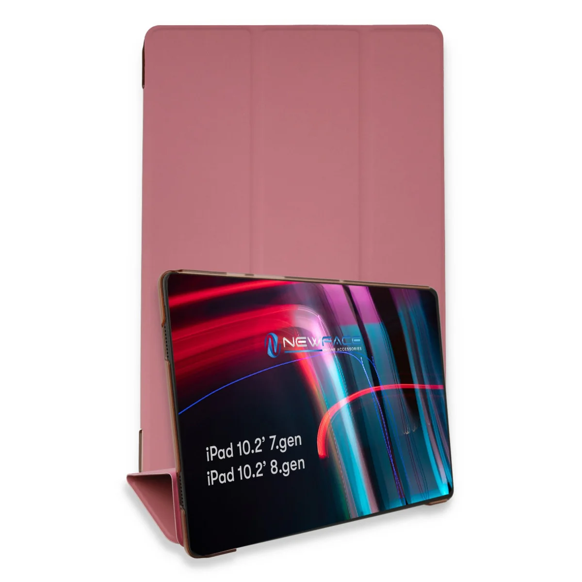 iPad 10.2 (7. Nesil) Smart Kılıf - Pembe, Uyku Modu & Stand Özellikli Koruyucu Tablet Kılıfı