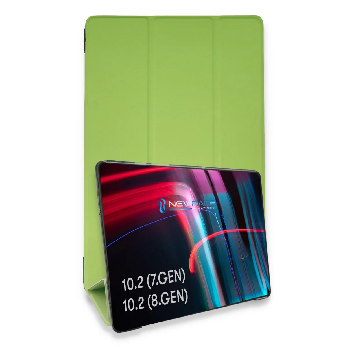iPad 10.2 (7.nesil) Smart Kılıf - Açık Yeşil, Uyan Uyku Modlu, Otomatik Koruma Kılıfı