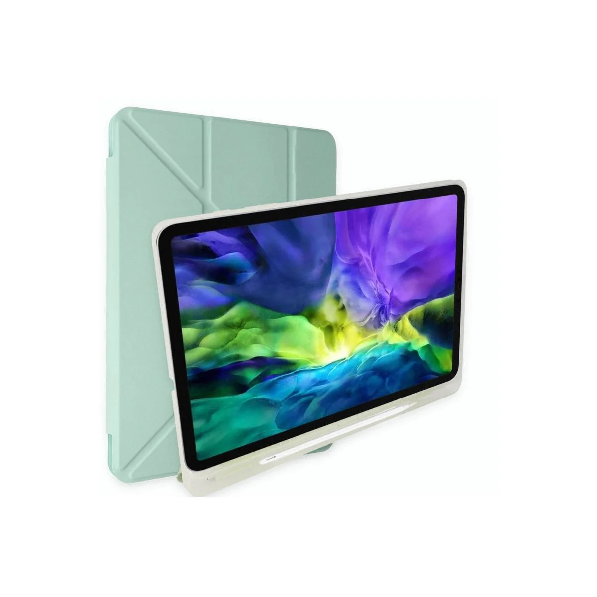 iPad 10.2 (8. Nesil) ile Uyumlu Kalemlikli Mars Tablet Kılıfı - Açık Yeşil Fiyatı, Yorumları ve Özellikleri