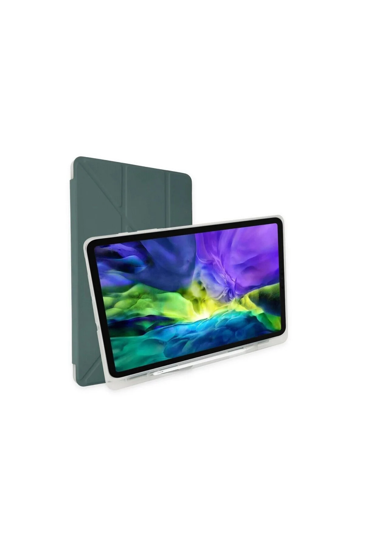 İpad 10.2 (8.nesil) Kılıf Kalemlikli Mars Tablet Kılıfı - Koyu Yeşil İpad 10.2 (8.nesil) Kılıf Kalemlikli Mars Tablet Kılıfı - Koyu Yeşil