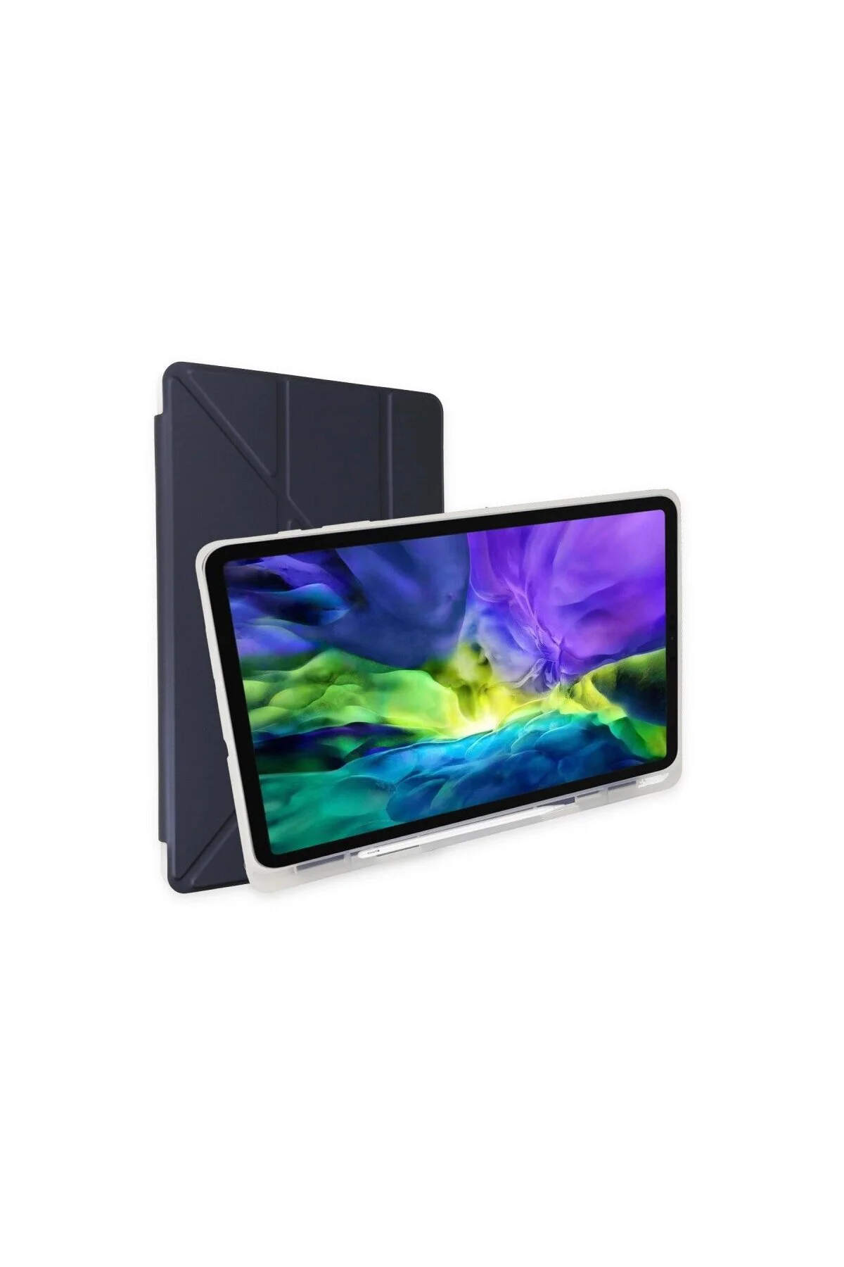 İpad 10.2 (8.nesil) Kılıf Kalemlikli Mars Tablet Kılıfı - Lacivert İpad 10.2 (8.nesil) Kılıf Kalemlikli Mars Tablet Kılıfı - Lacivert