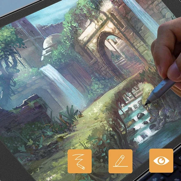 iPad 10.2 Paper-Like Ekran Koruyucu – Apple Pencil Mat Kâğıt Hissi, Darbe Emici