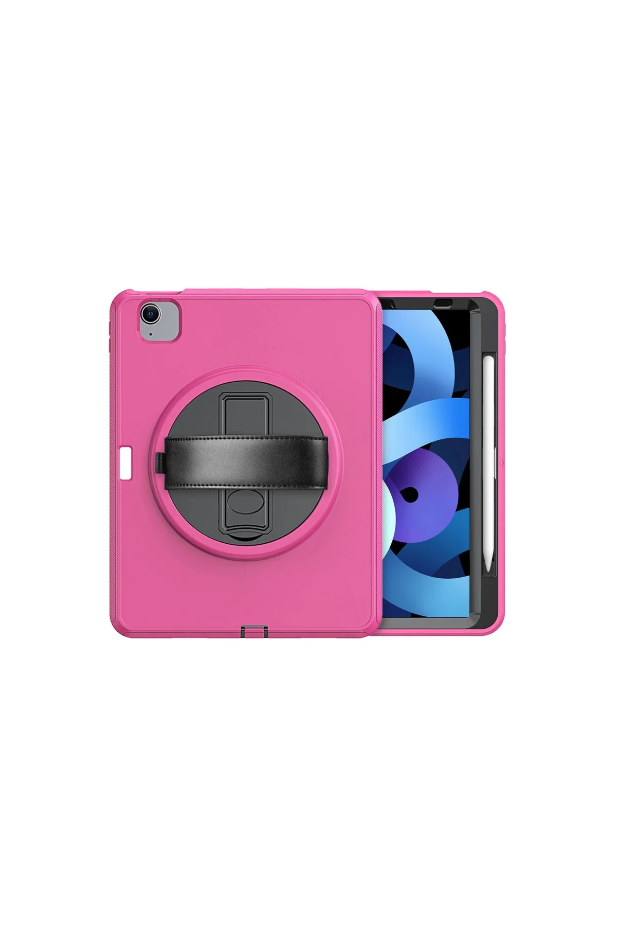 İpad 2022 10.9 (10.nesil) Kılıf Hand Strap Tablet Kılıfı - Pembe
