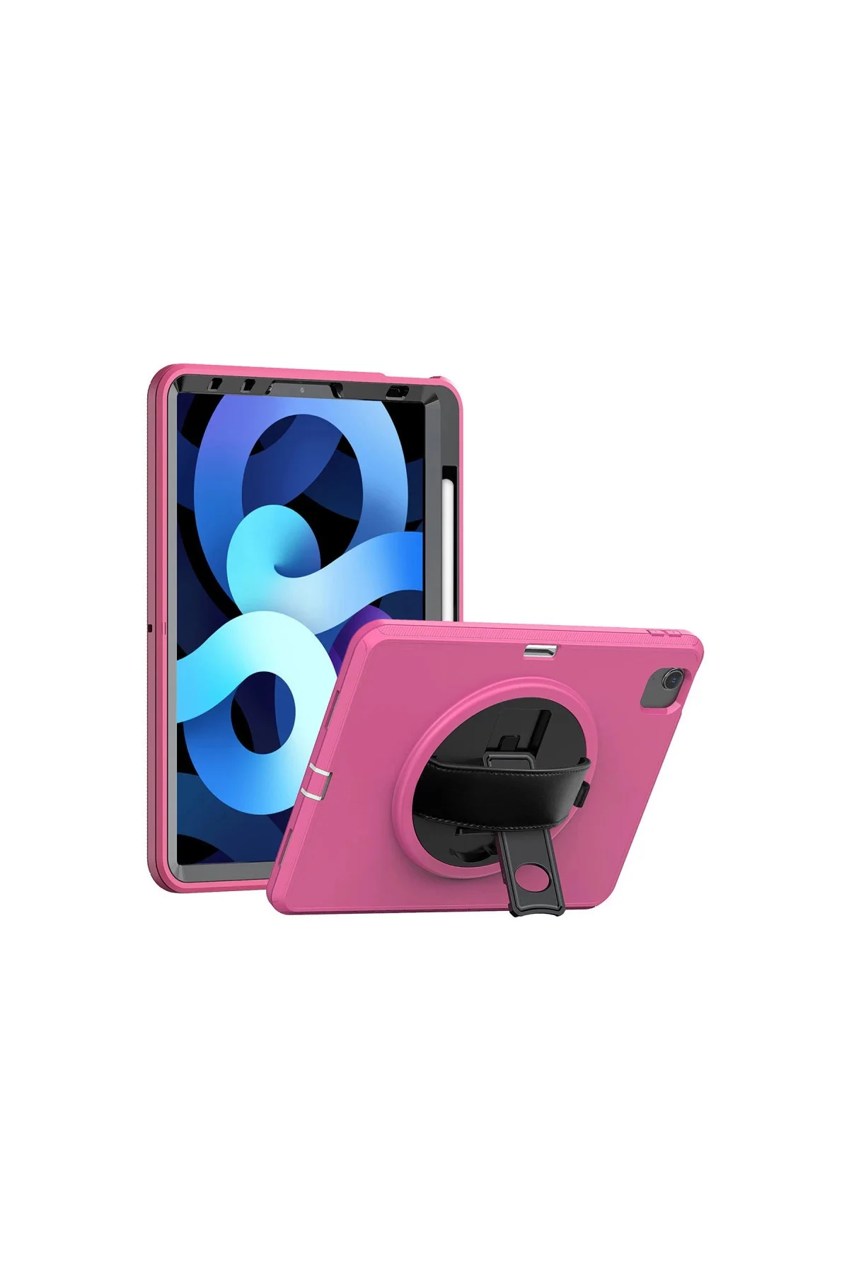 İpad 2022 10.9 (10.nesil) Kılıf Hand Strap Tablet Kılıfı - Pembe