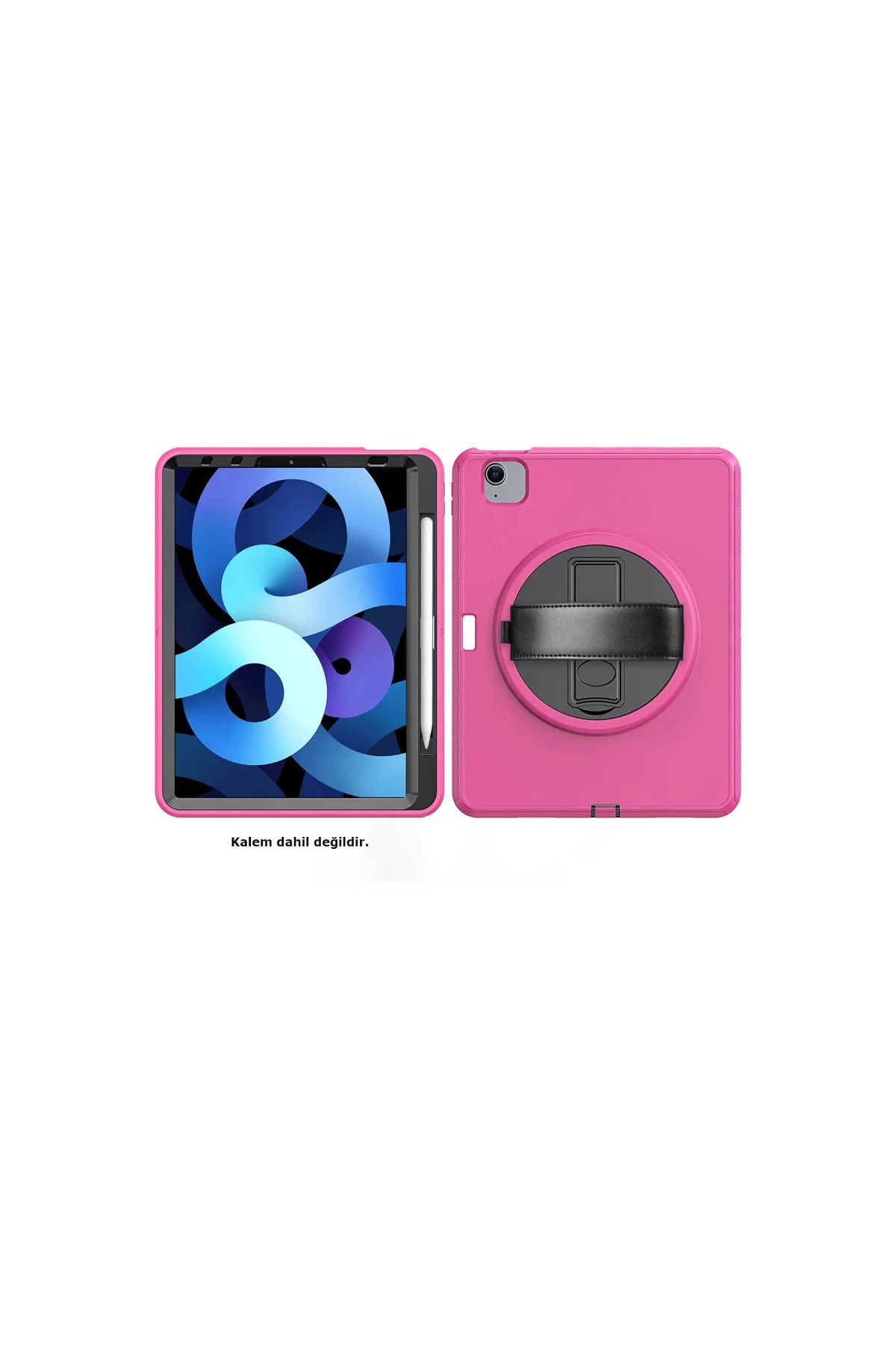 İpad 2022 10.9 (10.nesil) Kılıf Hand Strap Tablet Kılıfı - Pembe