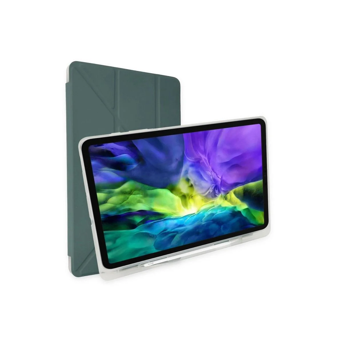 iPad 2022 ile Uyumlu Kalemlikli Mars Tablet Kılıfı - Koyu Yeşil, Katlanabilir Stand Fiyatı, Yorumları ve Özellikleri