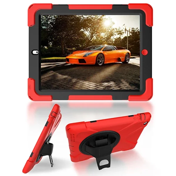 iPad 2/3/4 3 Katmanlı Standlı Zırh Kılıf - Shockproof ve Tam Koruma