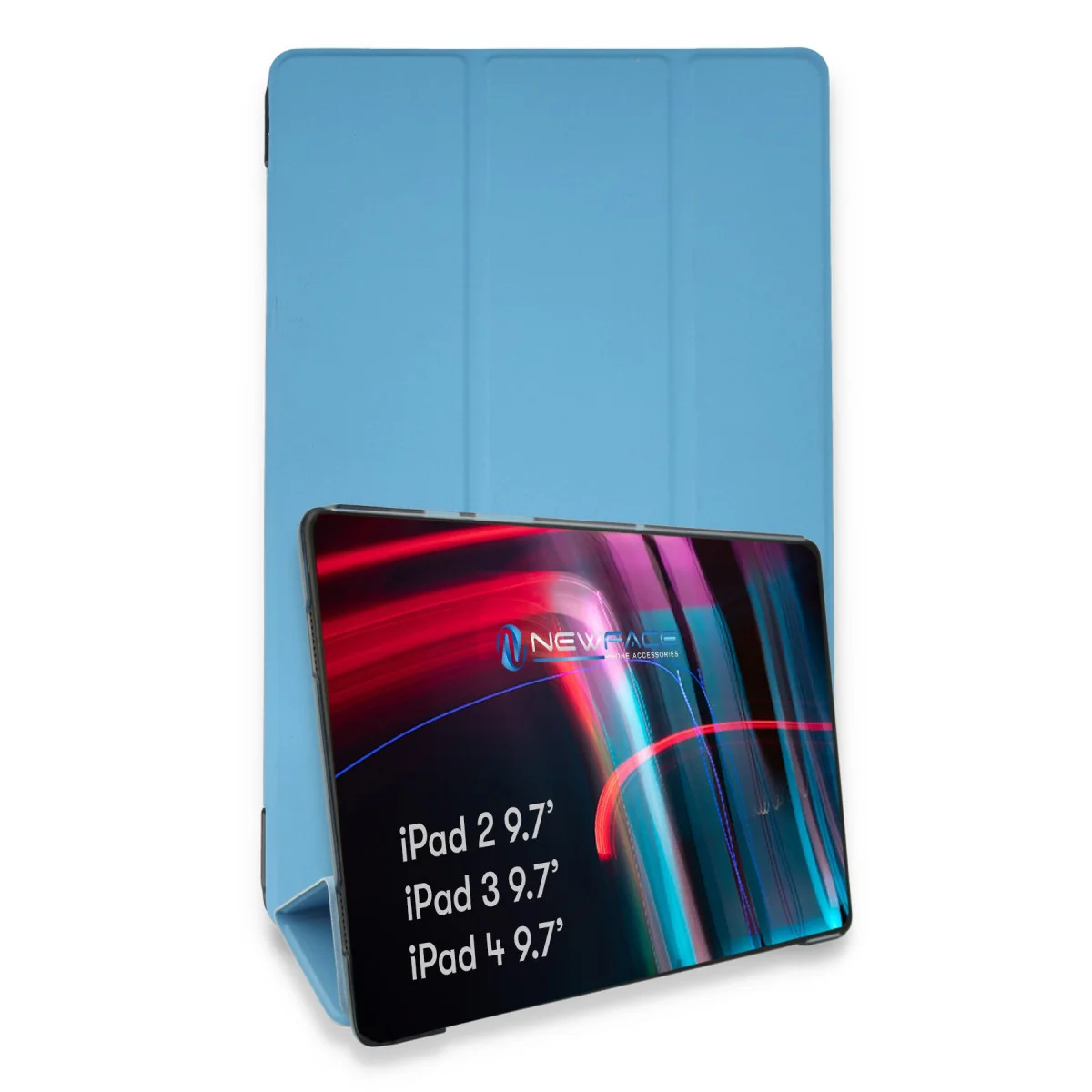iPad 4 9.7 Mavi Smart Kılıf - Otomatik Uyanma, Stand ve Şok Koruma
