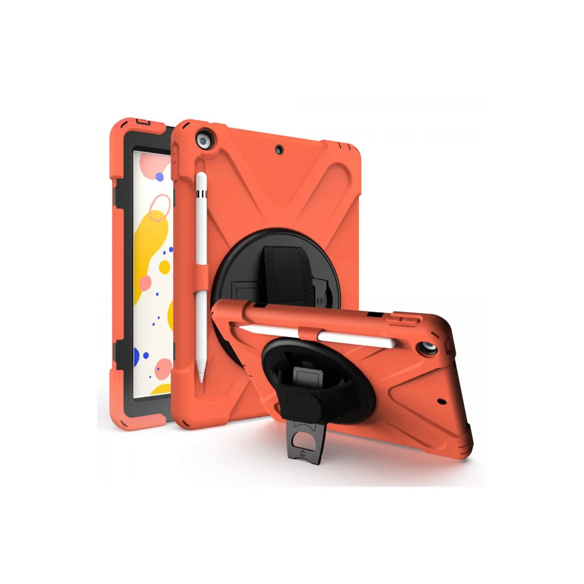 iPad 5 Air 9.7 Amazing Tablet Kapak Turuncu - 360 Döner Kılıf ve Koruma