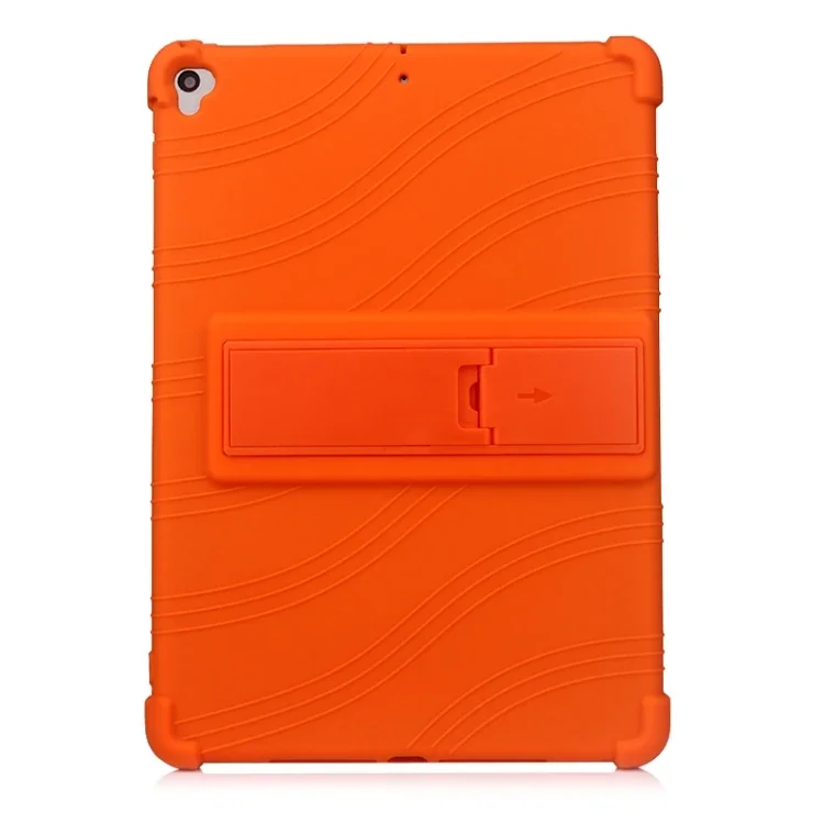 iPad 7 10.2" & iPad Air 3 10.5" Darbe Emici Silikon Standlı Kılıf - Mavi