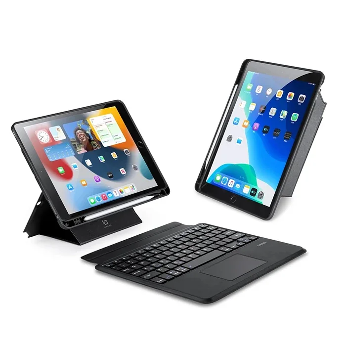 iPad 7 8 9 10.2 iPad Air 3 iPad Pro 10.5 Bluetooth Klavye Kılıf DK Serisi - Manyetik Kablosuz Stand