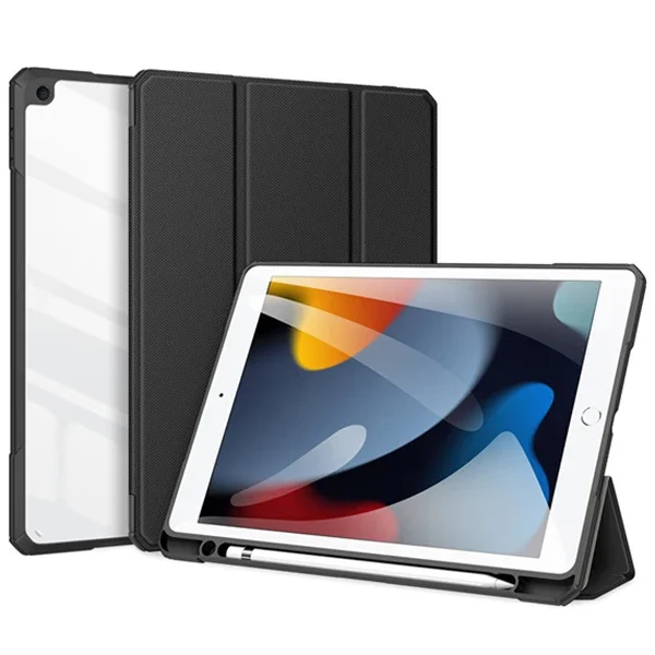 iPad 7/8/9 10.2" (2019-20-21) Kılıf – Kalem Bölmeli Darbeye Dayanıklı Şık Stand Koruması