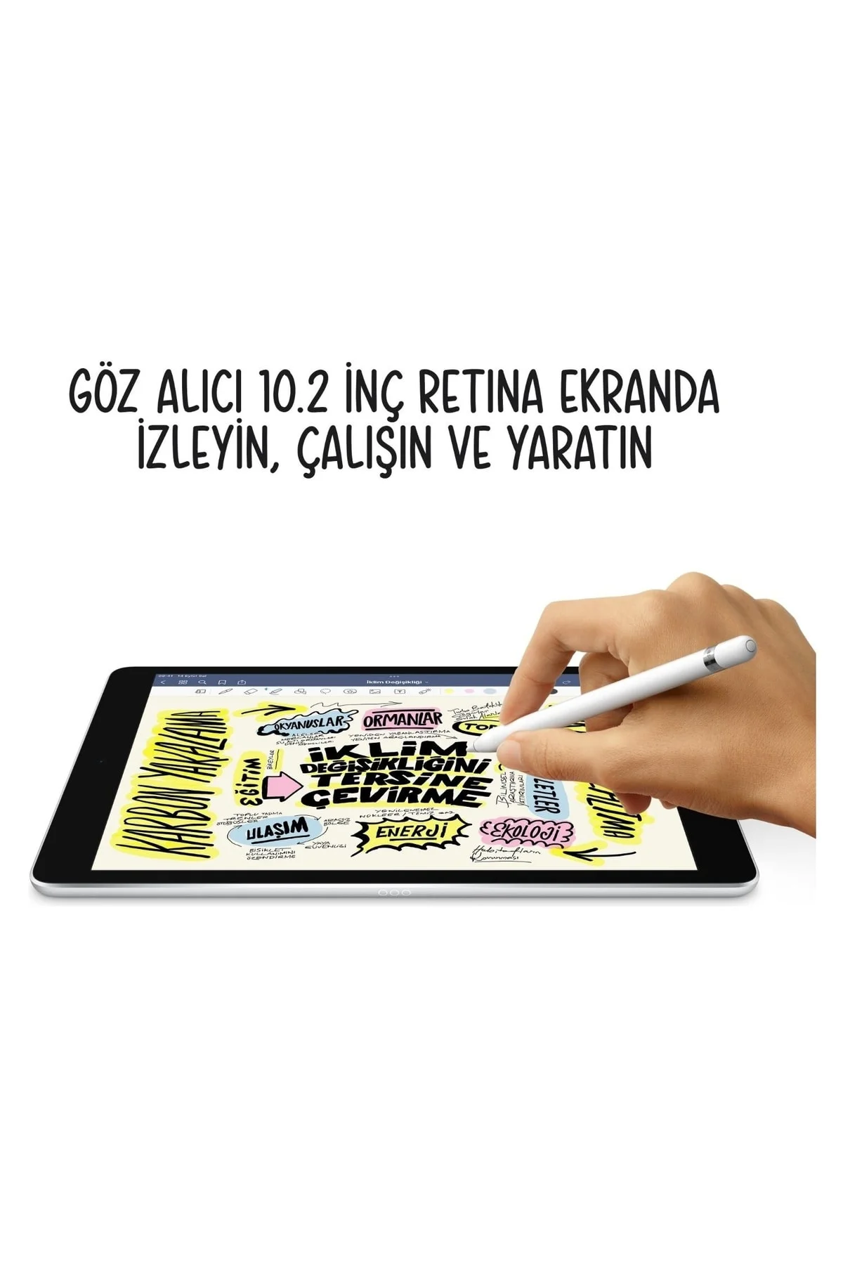 iPad 9. Nesil 64 GB 10.2" Wi-Fi+Cellular Uzay Grisi Tablet (Apple