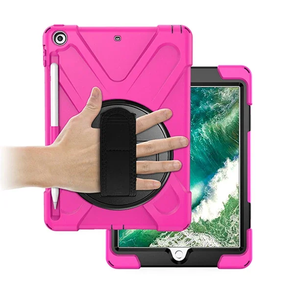 iPad 9.7 2017/2018 Zırh Kılıf - Kalem Yerli Standlı Shockproof Koruyucu