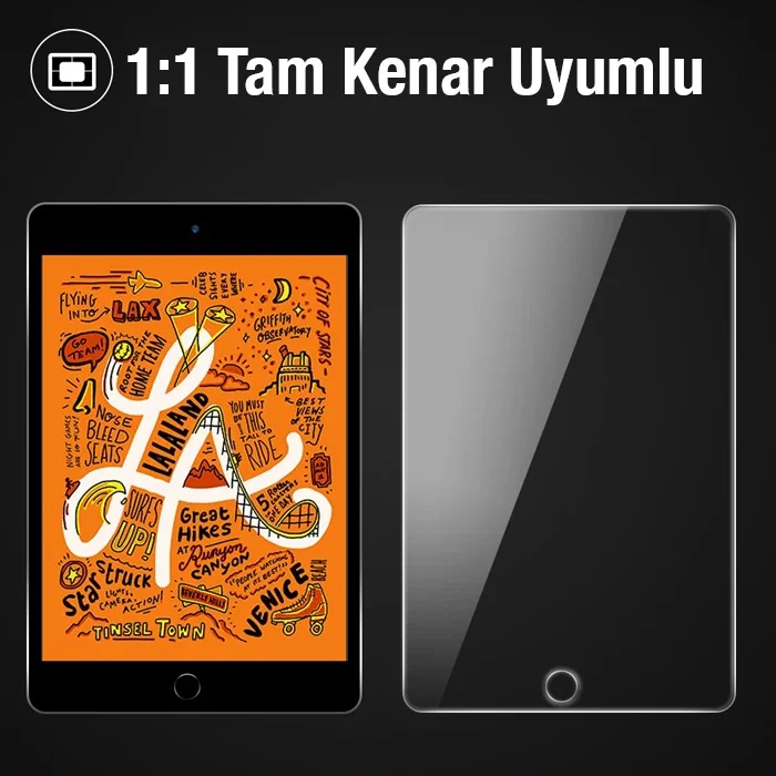 iPad 9.7 Kırılmaz Cam Ekran Koruyucu – 9H Sertlikte Temperli Cam
