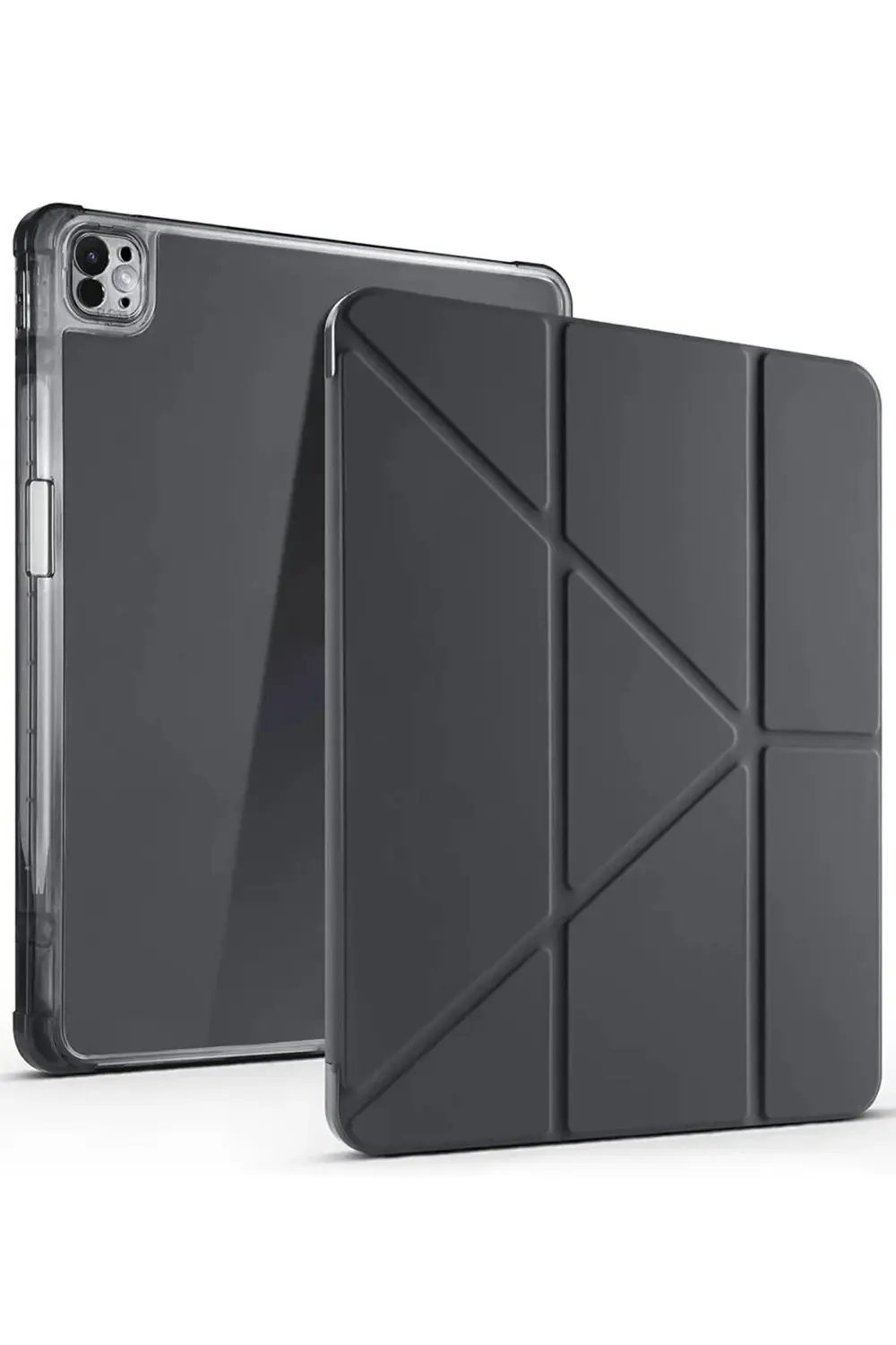 iPad Air 13 (2024) Kılıf Kalemlikli Mars Tablet Kılıfı - Gri-(579 iPad Air 13 (2024) Kılıf Kalemlikli Mars Tablet Kılıfı - Gri-(579