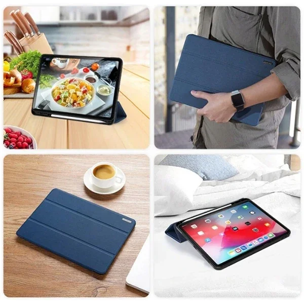 iPad Air 4 10.9 Kılıfı – Manyetik Uyku Modlu, Kalem Yerli TPU Koruyucu Kapak