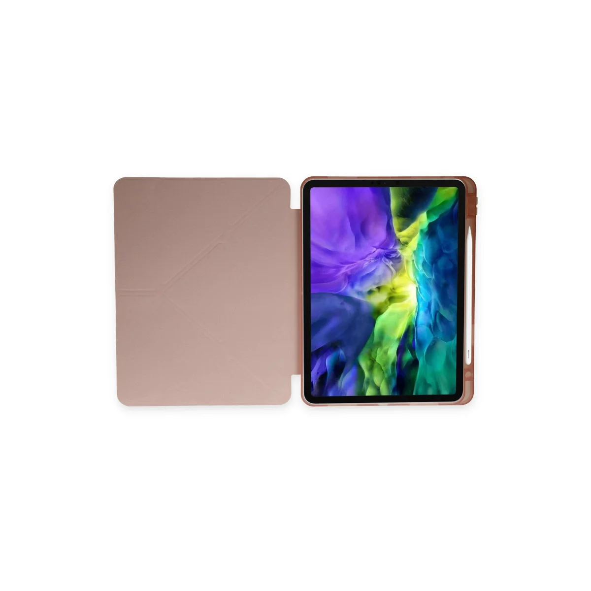 iPad Air 4 10.9 Mars Kılıf Kalemlikli Rose Gold - Akıllı Koruma ve Katlanabilir Stand