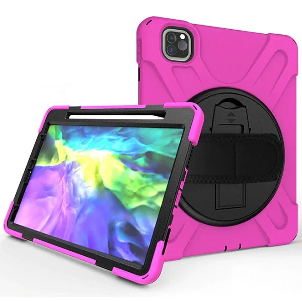 iPad Air 4. Nesil 10.9 Kılıf Shockproof 3 Katmanlı Standlı Zırh Kılıf Kalem Yerli-1852