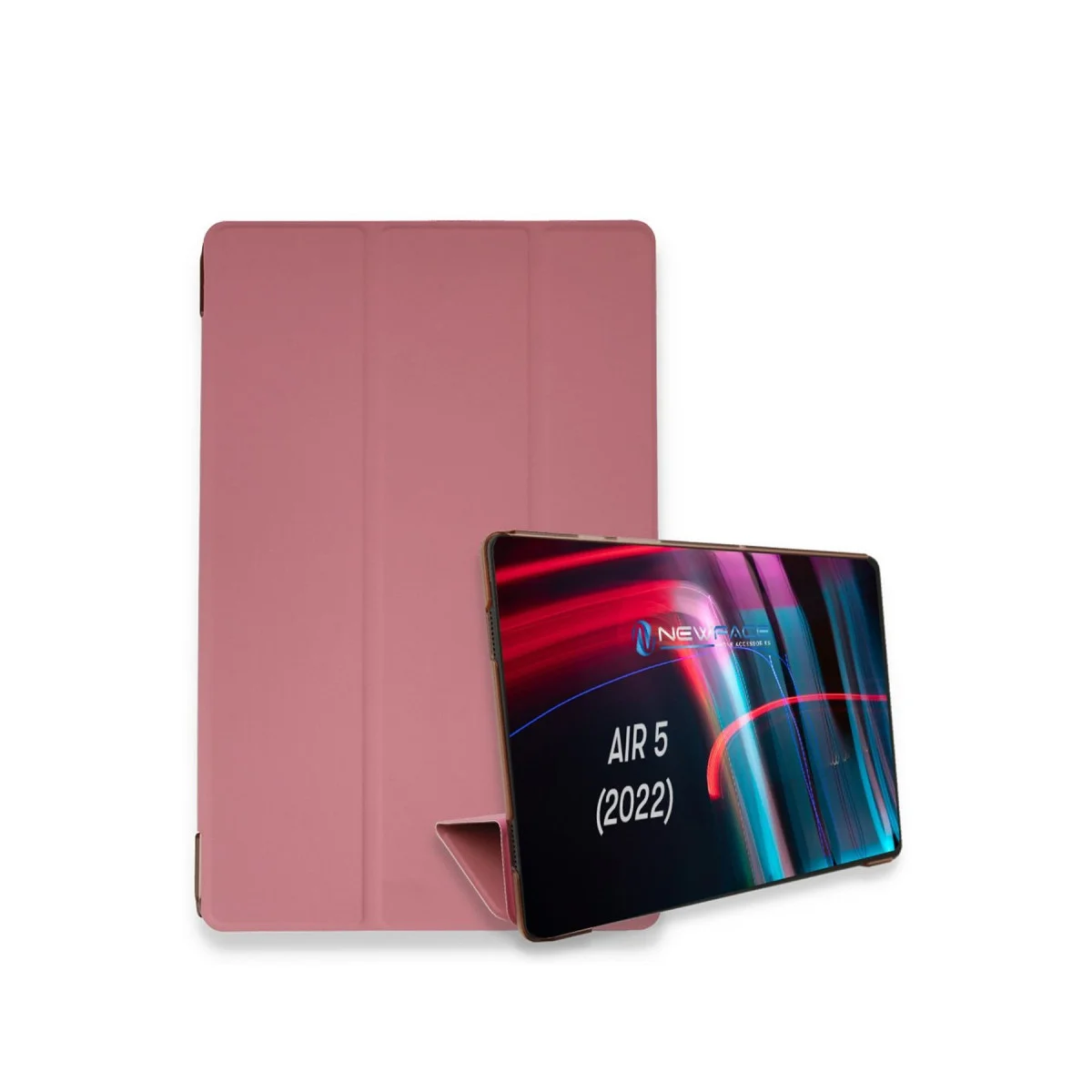 iPad Air 5 (2022) Pembe Tablet Smart Kılıf - Otomatik Uyanma ve Güçlendirilmiş Koruma
