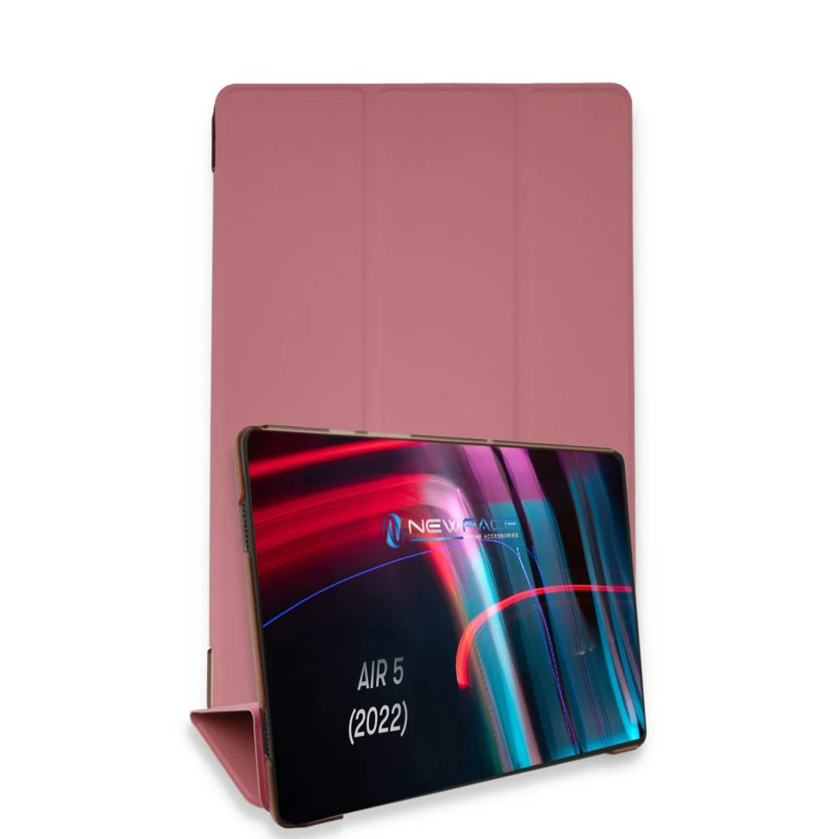 iPad Air 5 (2022) Pembe Tablet Smart Kılıf - Otomatik Uyanma ve Güçlendirilmiş Koruma